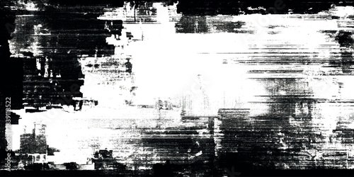 Abstract Black and White Grunge Texture with Rough Brush Strokes with intense texture and high detail.