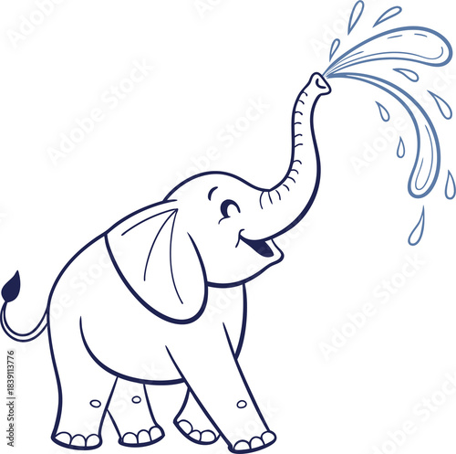 Funny Elephant Illustration