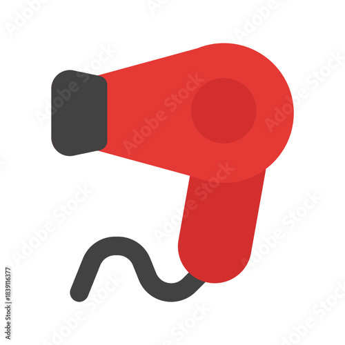 hair dryer flat icon
