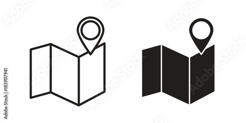 Journey icons, Line vector. solid symbol set