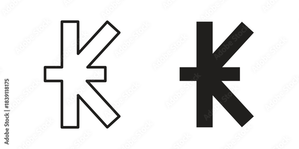 Obraz premium Kip icons, Line vector. solid symbol set