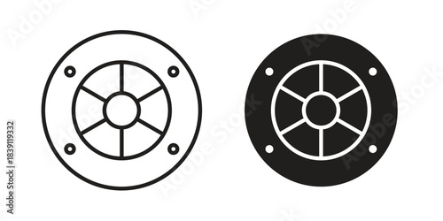 Manhole icons, Line vector. solid symbol set