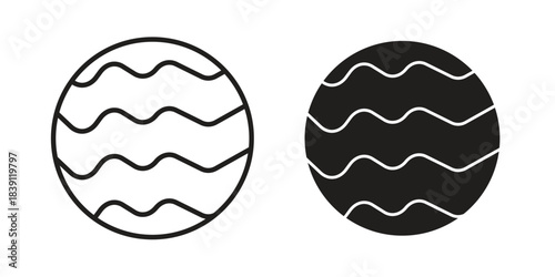 Mercury icons, Line vector. solid symbol set