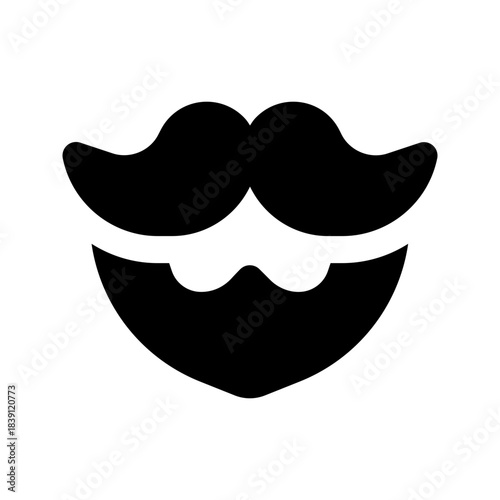 beard glyph icon