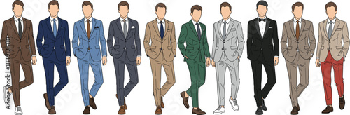 Massive Vector Collection of Diverse People Jumping, Dancing, Ballroom Silhouettes, and Men's Modern Fashion/Business Poses, Illustrating Joy and Style.