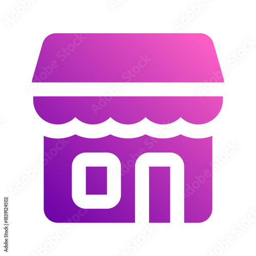 barbershop glyph gradient icon