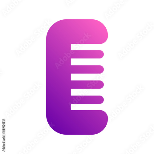 comb glyph gradient icon