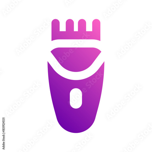 hair clipper glyph gradient icon