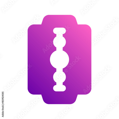 razor blade glyph gradient icon