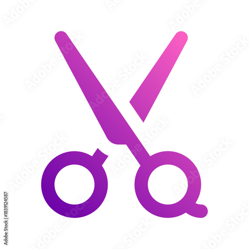 scissor glyph gradient icon