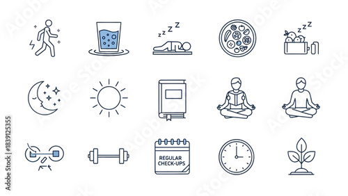 fitness icon set vector illustration