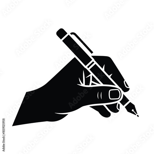 Hand holding a pen writing on white background hand, writing, pen, holding, drawing