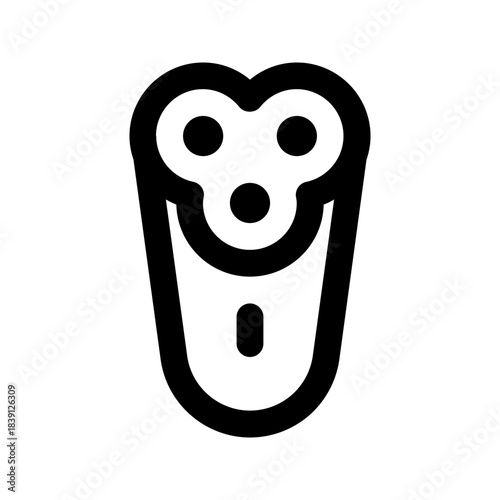 electric shaver line icon