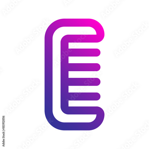 comb line gradient icon