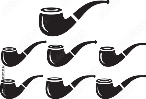 Collection of classic tobacco pipe silhouettes