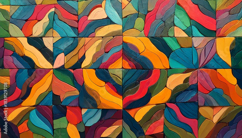 A vibrant geometric texture pattern