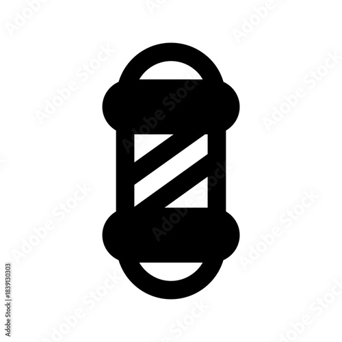 barbershop solid line icon