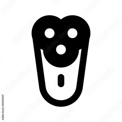 electric shaver solid line icon