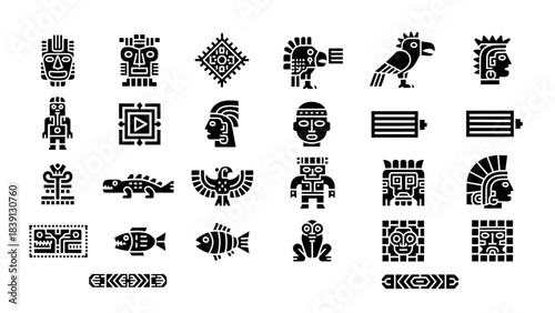 Cultural Symbols and Icons, Ancient Civilizations, Graphic Design, Creative Art, Artistic Style, Close-Up View, Illustration