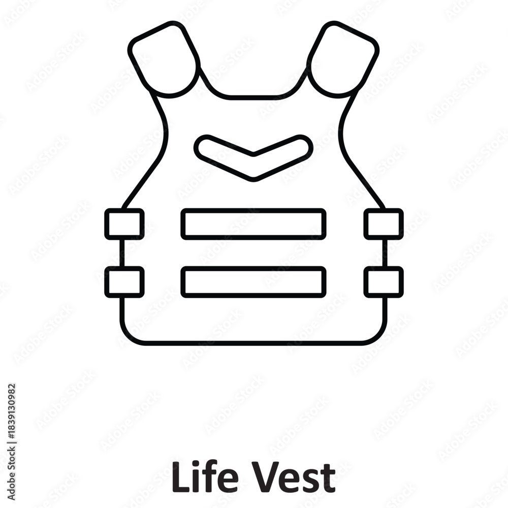 Obraz premium Life Vest Vector icon which can easily modify or edit