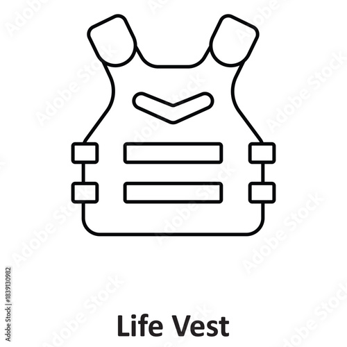 Life Vest Vector icon which can easily modify or edit