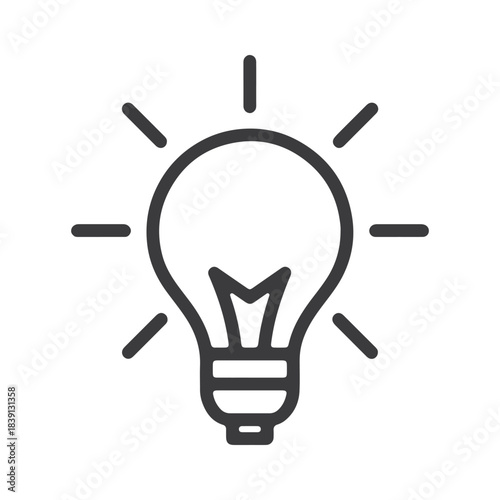 bulb idea line web icon