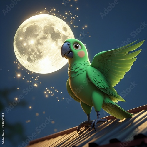 parrot in the night
