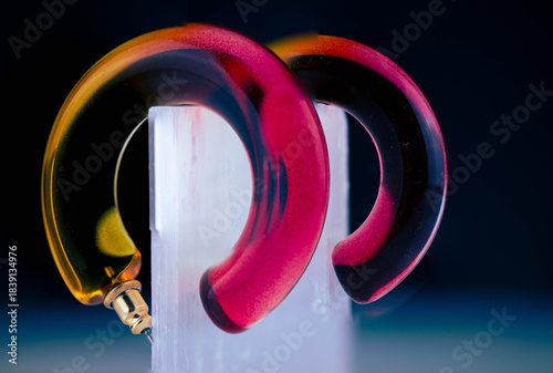 Earrings on the stone