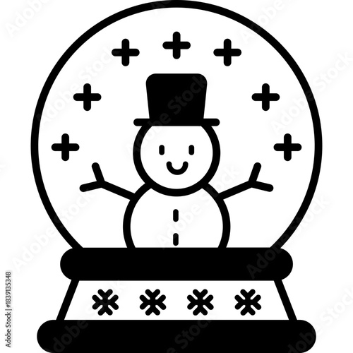 Crystal Ball Glyph Icon Solid Minimal Magic & Fortune Teller Vector