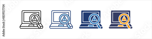 Intrusion Detection Icon Set Multiple Style Collection