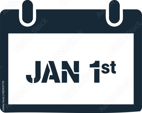 Simple Calendar Page Displaying January First Date