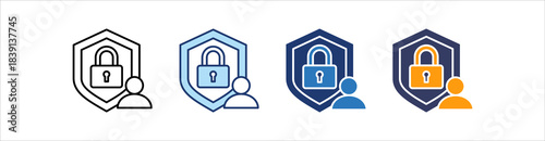 Physical Security Icon Set Multiple Style Collection