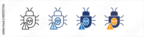 Malware Icon Set Multiple Style Collection