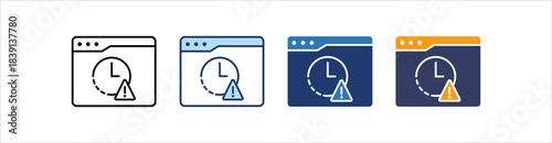 Session Timeout Icon Set Multiple Style Collection