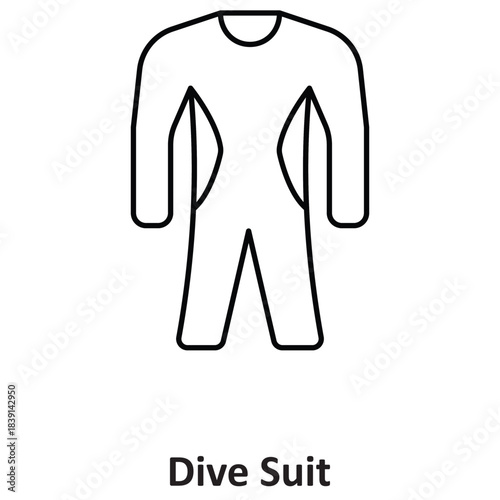 Dive Suit Vector icon which can easily modify or edit
