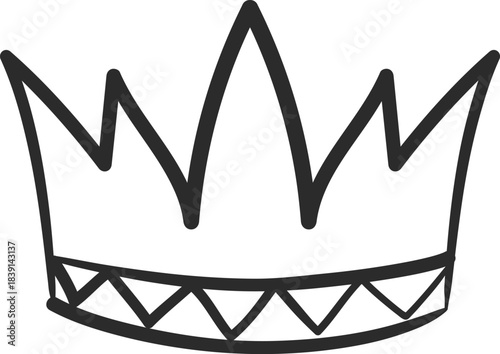 Crown design drawing success symbol
