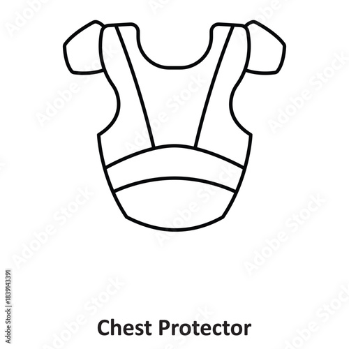 Chest Protector Vector icon which can easily modify or edit
