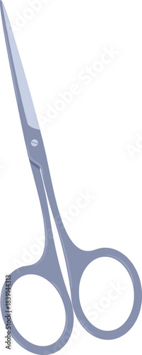 Small sharp pointed scissors cutting tool isolated