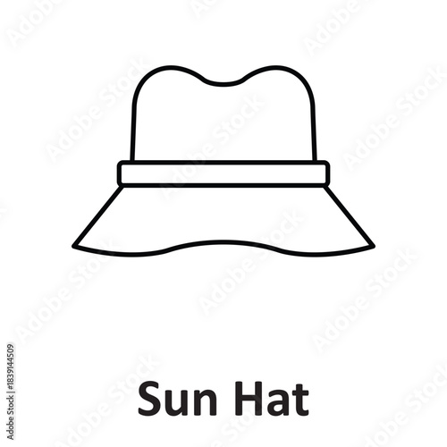 Sun Hat Vector icon which can easily modify or edit