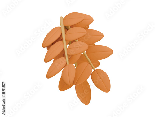 dried herbs icon 3d illustration render