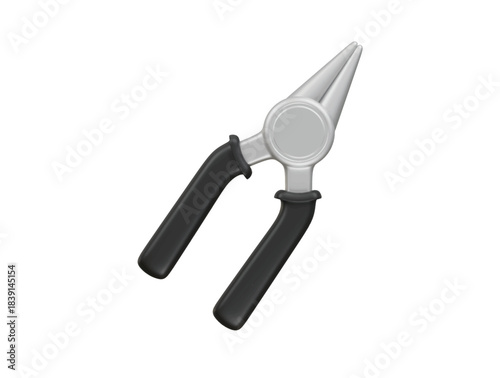 nose pliers icon 3d illustration render