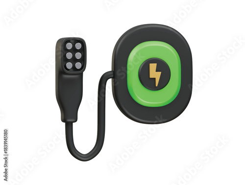 car charger icon 3d illustration render
