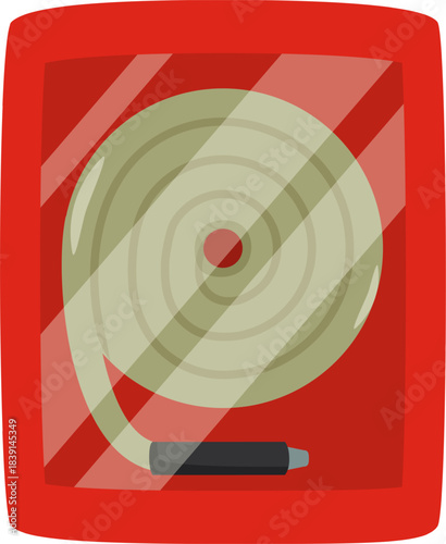 Fire hose reel enclosed safety equipment for emergencies