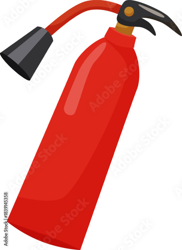 Red fire extinguisher providing essential safety and protection
