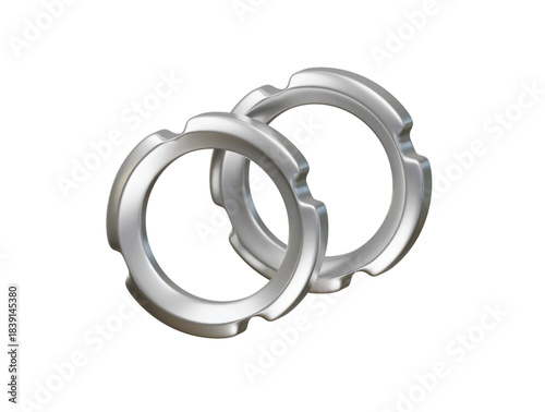 lock nut icon 3d illustration render