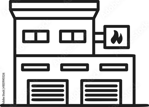 Fire station building representing emergency services and safety