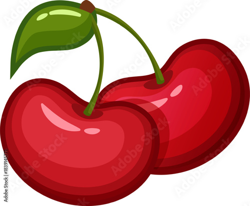 Red sweet cherry fruit illustrating fresh food