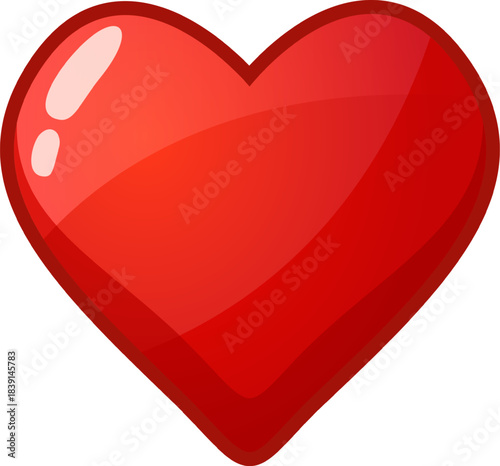 Red heart icon representing love and healthcare