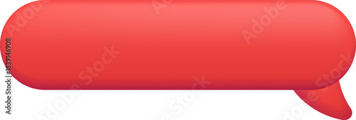 Red 3d speech bubble chat message icon