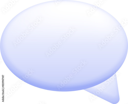 Blank speech bubble icon for communication and dialogue